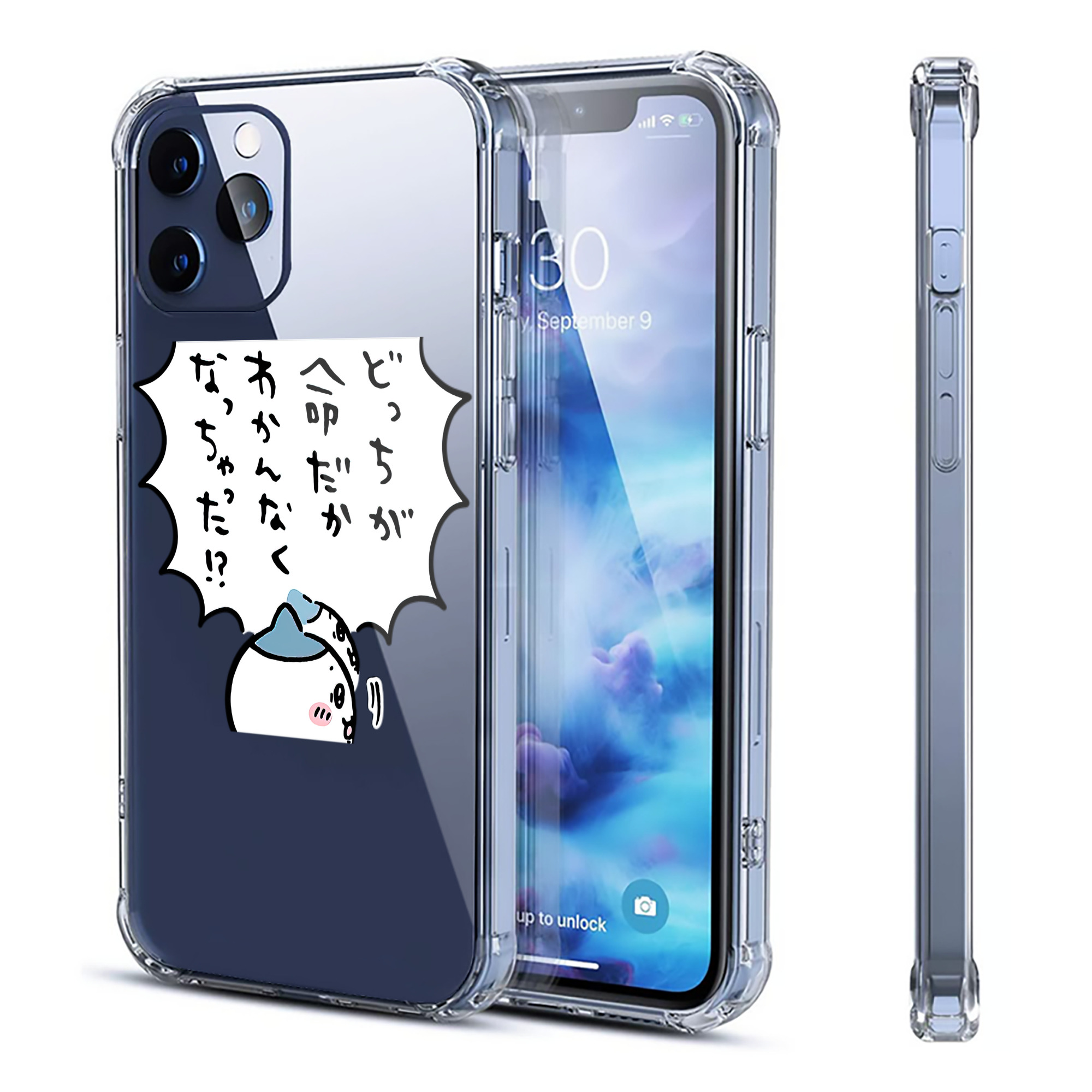 （画像用） ちいかわ ハチワレ Chii-kawa hachiware 【iPhone 12シリーズ対応】透明スマホケース（クリアソフトケース）